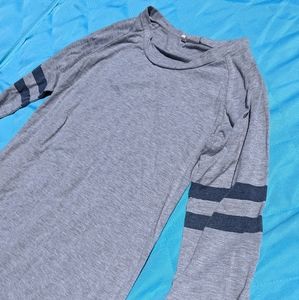 Long Gray and Navy Shirt